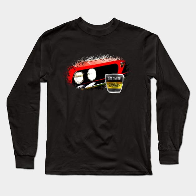 Triumph Dolomite Sprint 1970s British classic car elements Long Sleeve T-Shirt by soitwouldseem